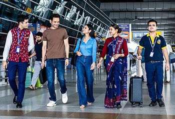 Airport meet and greet staff with passengers